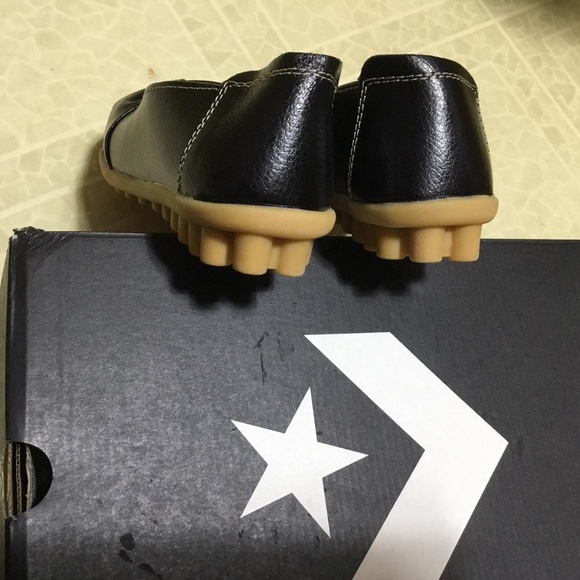 Black Leather Woman Flat With Bow Shoe - Picture 7 of 7